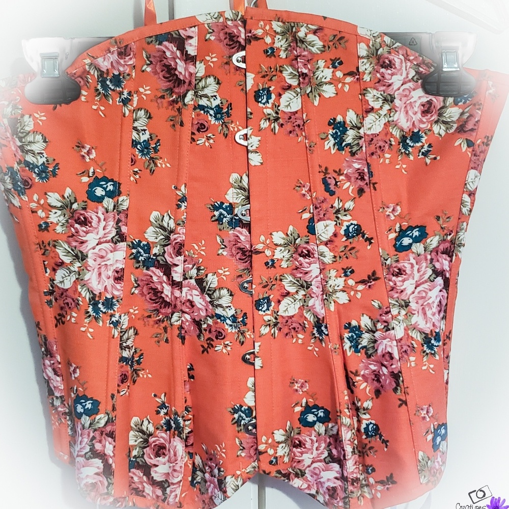 Corset Orange Floral